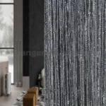 Шторы нити с люрексом в графитовом цвете для стильного интерьера