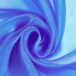 Тюль органза однотонная Crystal Голубой насыщенный