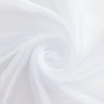 Белый тюль из органзы с прозрачной текстурой