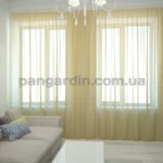 Тюль шифон светлый-шампань