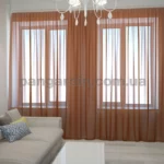 Шифоновый тюль кирпичного оттенка