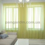 Тюль из шифона лимонный оттенок