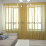 Тюль шифон однотонный золотой