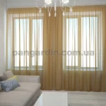 Тюль-шифон-однотонный-темно-бежевый