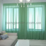 Тюль шифон однотонный салатовый