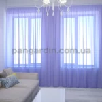 Тюль шифон сиреневый