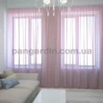 Тюль шифон однотонный светло-розовый