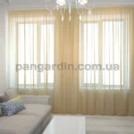 Тюль шифон светло-золотой