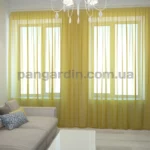 Тюль шифон ярко-желтого цвета