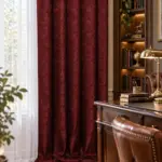 Шторы жаккард Shabby Бордовые