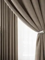 Шторы микровелюр Velvista Серо-бежевый — изображение 4