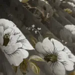 Тюль с крупными цветами