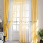 Готовые тюли на окна "SUNRISE" в желтых цветах