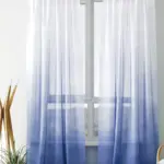 Тюль градиент индиго на шифоне