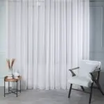 Пошитая тюль лен на тесьме 300×240 см