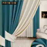 Готовый комплект штор с тюлью в стильном дизайне