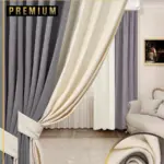 Комплект готовых штор для дома с современным дизайном