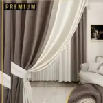 Набір штор у спальню в сучасному інтер'єрі.