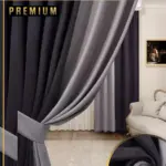 Гарний комплект штори з м'якими складками