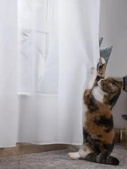 Тюль антикоготь "Cat Friendly" Белый