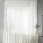Купить тюль вуаль молочного цвета на окно