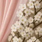 Лёгкая тюль вуаль в спальне