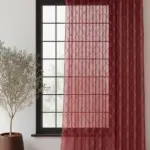 Современная тюль органза бордовая купить в Украине