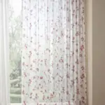 Льняная тюль с нежным розовым рисунком — купить в Украине онлайн