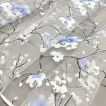 Тюль с цветами голубого цвета купить для спальни