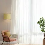 фактура тюль шифон молочного кольору крупним планом