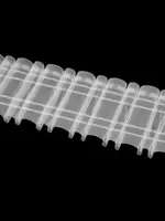 Шторная лента прозрачная, стяжка и без, труба/крючок 10 см - сборка 1:2 — изображение 3
