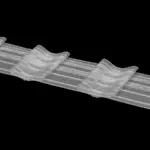 Тесьма шторная «Бантовые складки» 6 см - сборка 1:2/50 м
