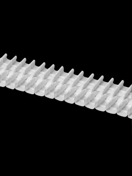 шторна тасьма 6 см складання 1:2 приклад на тканині