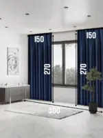 щільні штори Блекаут сині blackout