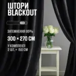 штори блекаут чорні щільні