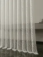 Тюль для гостиной и спальни "Davos" белая — изображение 3