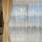 Тюль для гостиной и спальни "Krapelki" белая