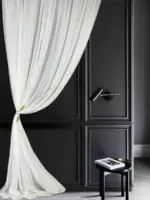 Тюль креп - сатиновый шелк "Luigi" белый — изображение 2