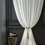 Тюль креп - сатиновый шелк "Luigi" белый