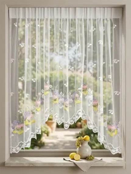 тюль арка фрукты на кухню