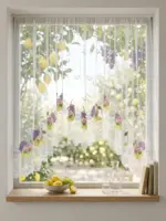 тюль арка фрукты 300x160 на окно