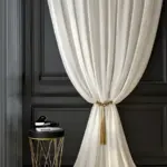 Тюль креп - сатиновый шелк "Luigi" экрю