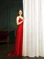 Тюль креп - сатиновий шовк "Luigi" екрю - Зображення 4