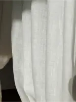 Тюль лен для спальни и зала "Ariela premium" белый — изображение 8