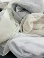 Тюль лен для спальни и зала "Ariela premium" серый — изображение 5