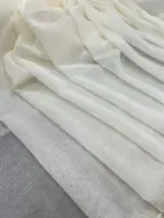 Тюль лен для спальни и зала "Ariela premium" крем — изображение 3