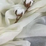 Тюль лен для спальни и зала "Ariela premium" крем