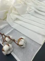 Тюль лен для спальни и зала "Ariela premium" крем — изображение 2