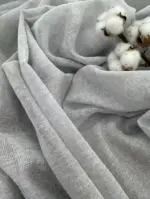 Тюль лен для спальни и зала "Ariela premium" серый