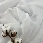 Тюль лен для спальни и зала "Ariela premium" белый